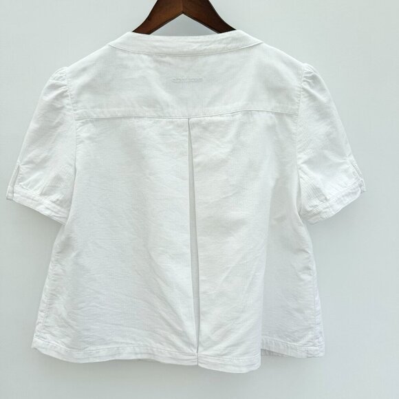 DNKY JEANS White Jacket Short Sleeves 100% Cotton size large - Picture 2 of 13